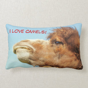 Almofada Lombar Eu amo camelos - travesseiro