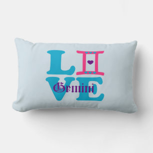 Almofada Lombar ♊! Eu Amo Gemini-Melhor Sinal Zodíaco Lumbar Fab