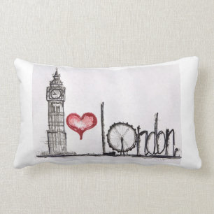 Almofada Lombar Eu amo Londres