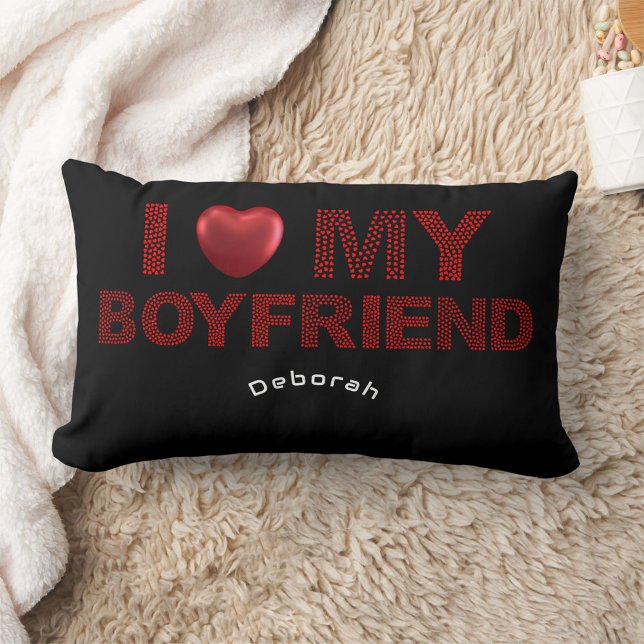 Almofada Lombar Eu amo meu Namorado (Criador carregado)