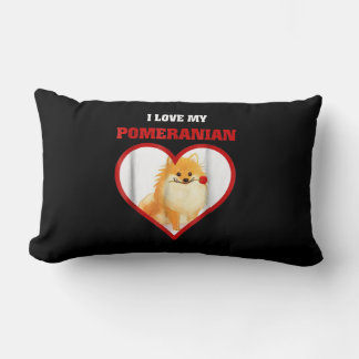 Almofada Lombar Eu amo o meu Pomeraniano