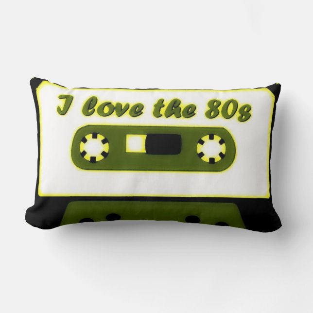 Almofada Lombar Eu Amo Os Anos 80 (Frente)