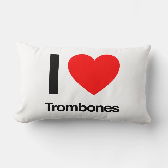 Almofada Lombar eu amo trombones (Frente)