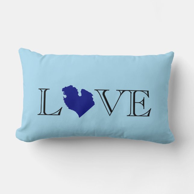 Almofada Lombar Eu coração Michigan (Frente)