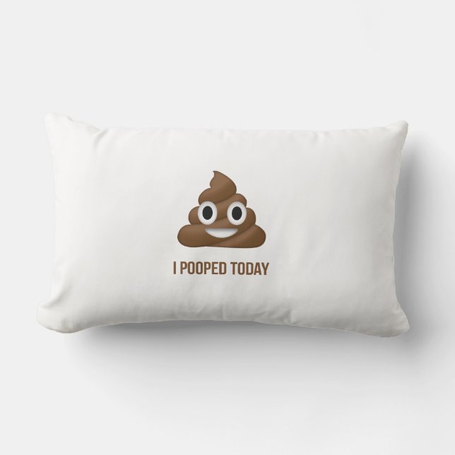 Almofada Lombar Eu Fizi Cocô Hoje Emoji de Cocô  (Frente)