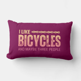Almofada Lombar Eu gosto de bicicletas e talvez três citações pess