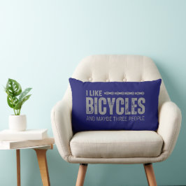 Almofada Lombar Eu gosto de bicicletas e talvez três citações pess