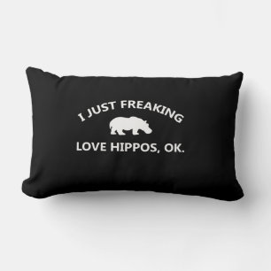 Almofada Lombar Eu Só Amo Preguiçoso Hippos Gift