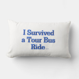 Almofada Lombar Eu sobrevivi a um travesseiro lombar branco de Tou