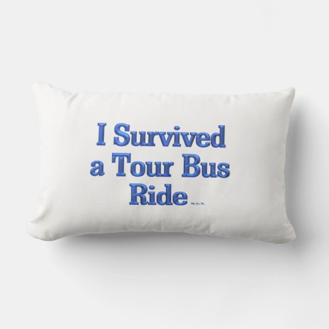 Almofada Lombar Eu sobrevivi a um travesseiro lombar branco de Tou (Frente)