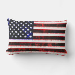 Almofada Lombar EUA - bandeira americana, esculpida