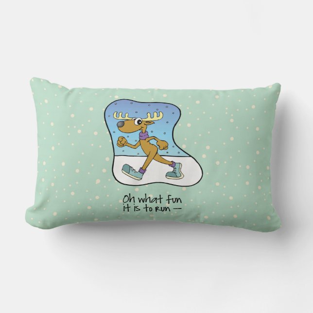 Almofada Lombar Exercício Corrente de Reindeer Natal (Frente)