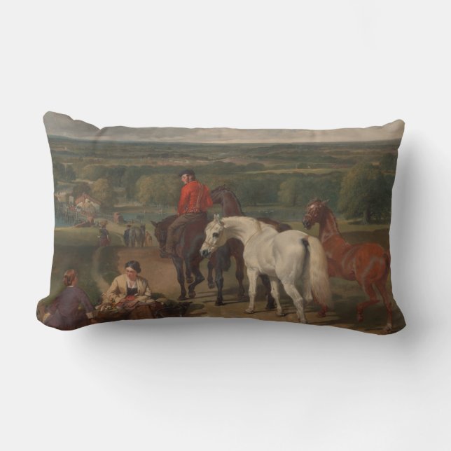 Almofada Lombar Exercício dos Cavalos Reais (Arte Equina) (Frente)