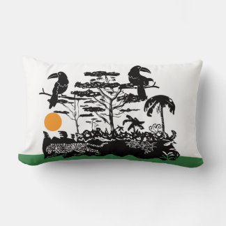 Almofada Lombar Exotic Toucan and Jungle Scene Lumbar Pillow
