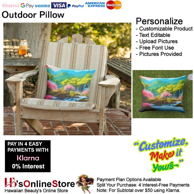 Almofada Lombar Externa Cachoeiras (Waterfalls Outdoor Colorful Nature Beauty Outdoor Outdoor Pillow.)