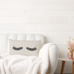 Almofada Lombar Eyelashes Pretos Longos