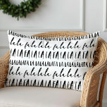 Almofada Lombar FA LA LA Black & White Typografia Christmas Carol<br><div class="desc">Celebre a época mágica e festiva de feriado com nossos travesseiros de decoração de feriado. Nosso design de Natal minimalista preto-e-branco moderno apresenta um design tipográfico ousado "Fa La" com diferentes roteiros e fontes san serif para criar este travesseiro decorativo moderno de Natal.</div>