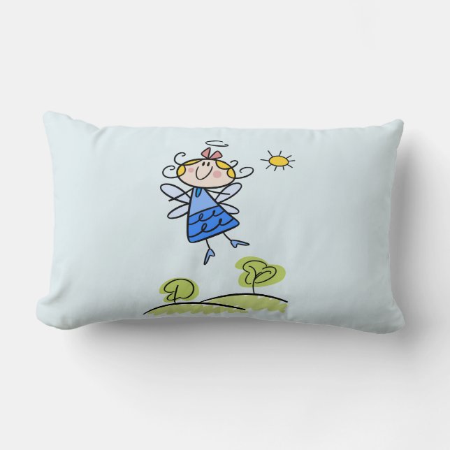 Almofada Lombar Fada De Anjo Voador Feliz E Quente (Frente)
