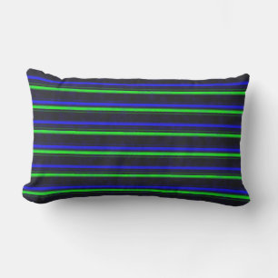 Almofada Lombar Faixa Verde Azul Preta
