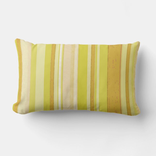 Almofada Lombar faixas de cor amarelo-claro (Frente)