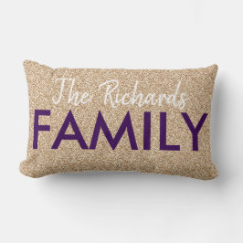 Almofada Lombar Família - Dourado brilho