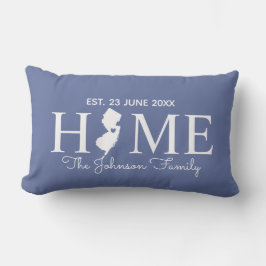 Almofada Lombar Família personalizada do mapa do estado de Nova Je