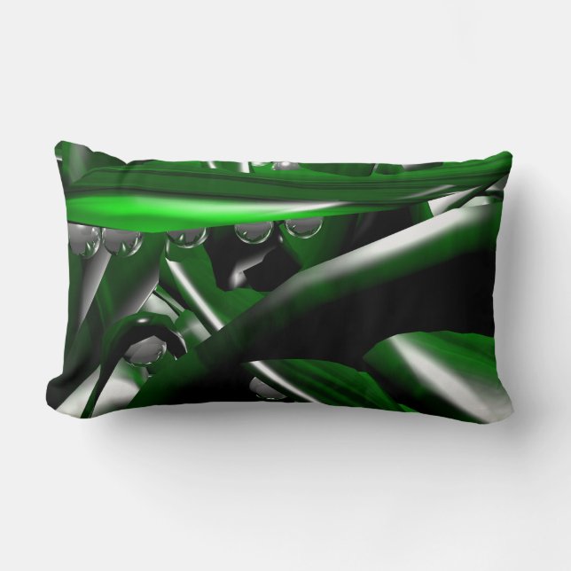 Almofada Lombar Fantasy World Malachit E Arte Fractal Abstrato (Frente)