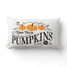 Farmhouse Pumpkin Patch Lumbar Travesseiro