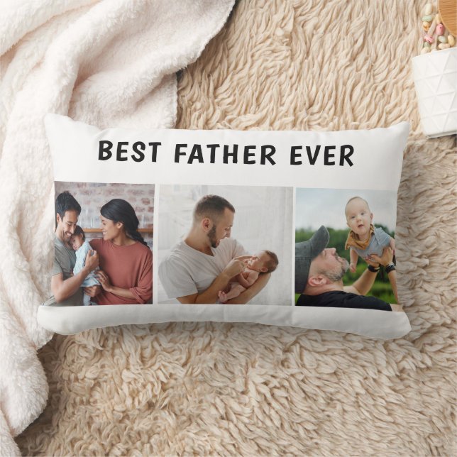Almofada Lombar Father Photo Collage Custom Giant (Cobertor)