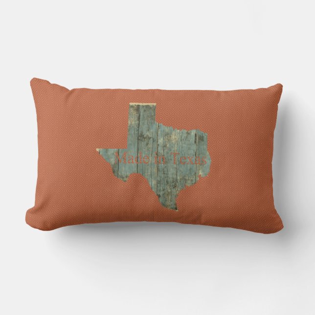 Almofada Lombar Feito no Texas Rusty Red Lumbar Travesseiro decora (Frente)