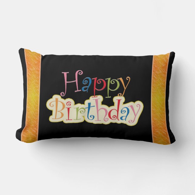 Almofada Lombar Feliz aniversário (Frente)