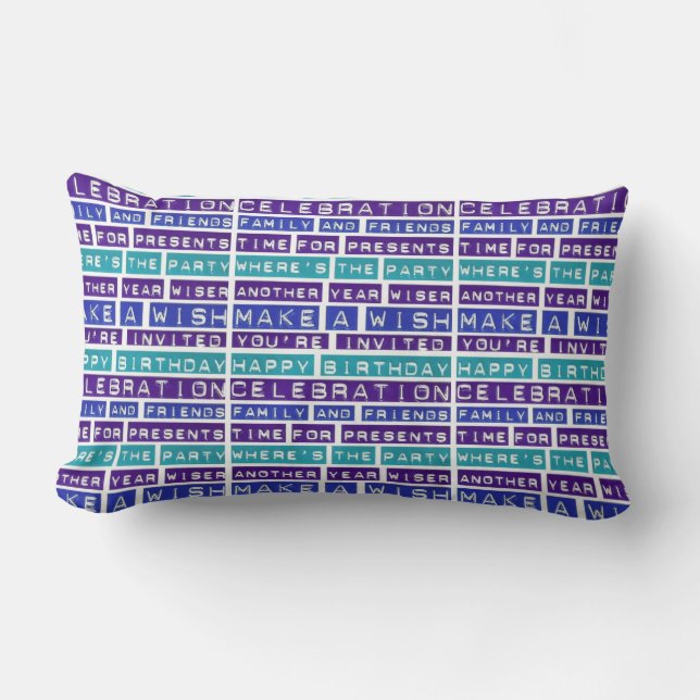 Almofada Lombar Feliz aniversário, faça um desejo (Frente)