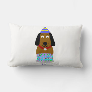 Almofada Lombar Feliz Aniversário Pup Travesseiro lombar