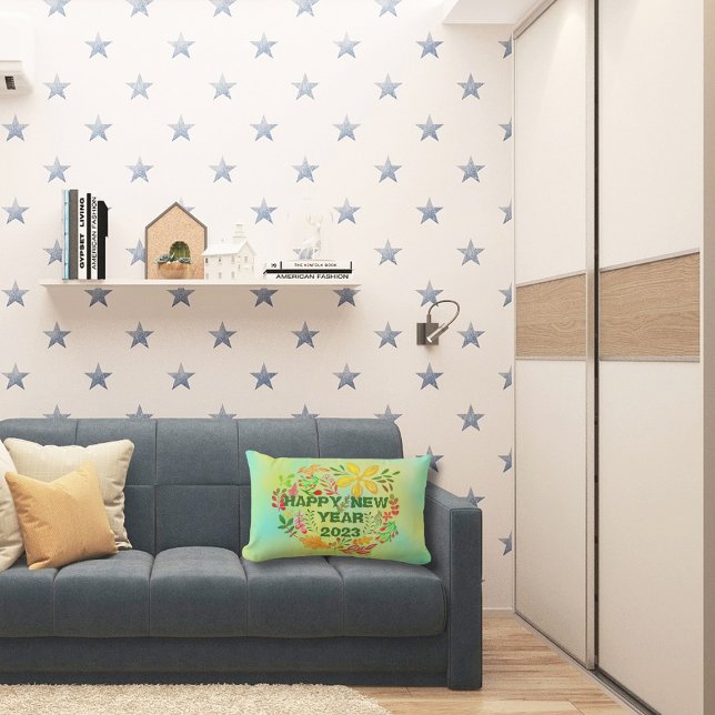 ALMOFADA LOMBAR FELIZ ANO NOVO PERSONALIZADO 20XX (Criador carregado)