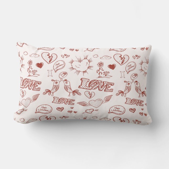 Almofada Lombar Feliz dia dos namorados (Frente)