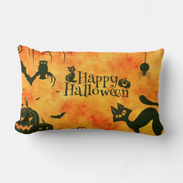 Almofada Lombar Feliz Halloween (Frente)