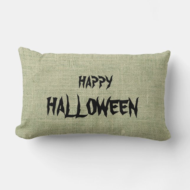 Almofada Lombar Feliz Halloween Burlap Thing (Frente)