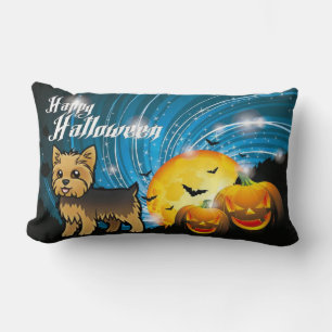 Almofada Lombar Feliz Halloween Yorkie