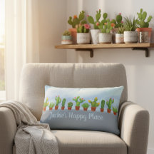 Feliz lugar personalizado Cactus Lover é decorativ