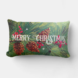 Almofada Lombar Feliz Natal e Feliz ano novo Reversível