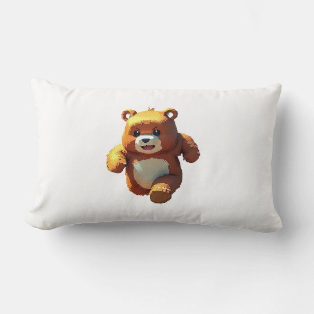 Almofada Lombar Feliz Urso Bebê Coberto Por Lama (Frente)