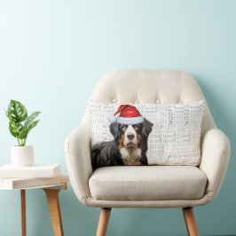 Almofada Lombar Feriado de Cachorro da Montanha Bernese de Natal