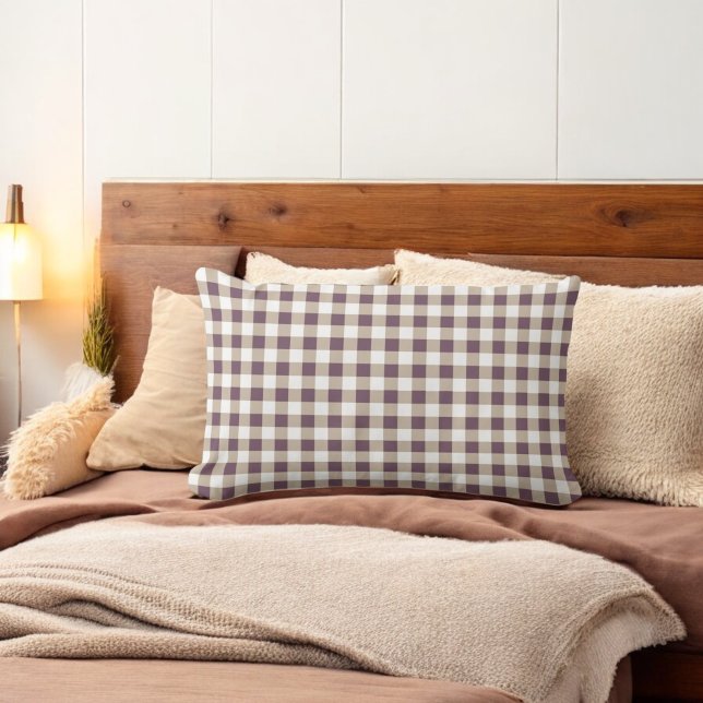 Almofada Lombar Feriado de Xadrez de Plum Buffalo (Criador carregado)