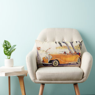 Almofada Lombar Férias Vintage em Carro Convertível