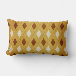 Almofada Lombar Ferrugem, Dourado, Travesseiro decorativo Cream Ar
