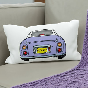 Almofada Lombar Figuras Lilac Figaro Car Monograma Branco