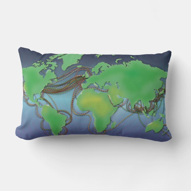 Almofada Lombar Fios de Comunicação submarinos (Frente)