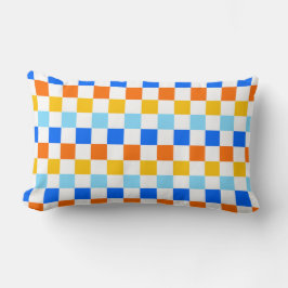 Almofada Lombar Fire and ice checkerboard pattern