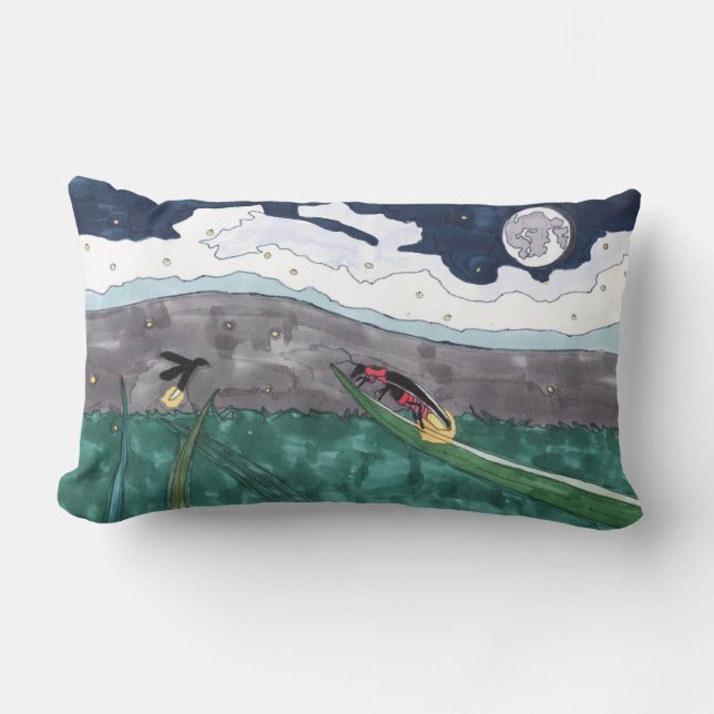 Almofada Lombar Firefly Throw Pillow Original Art (Frente)