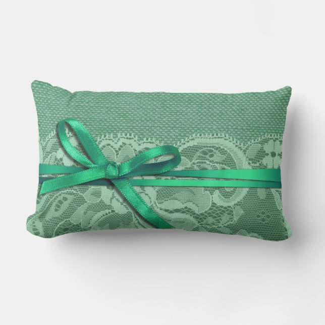 Almofada Lombar Fita & laço dos arcos com hortelã de serapilheira (Frente)